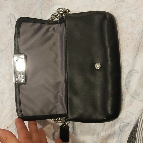 Black Woven Coach Tote & Matching Clutch - Picture 11 of 15